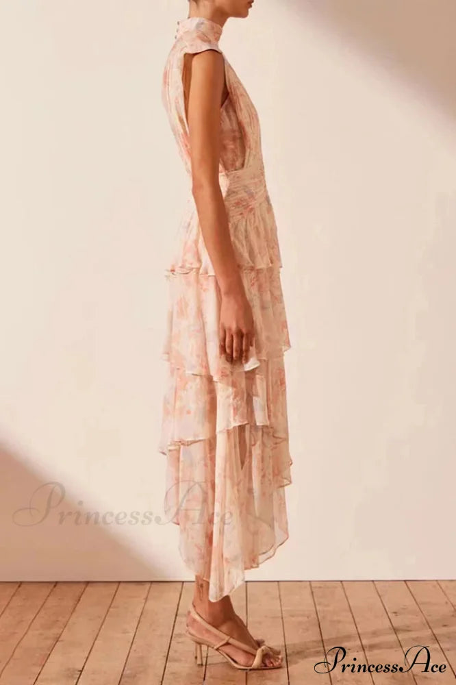 Faye Sleeveless Stylish Ruched Midi Dress image 13