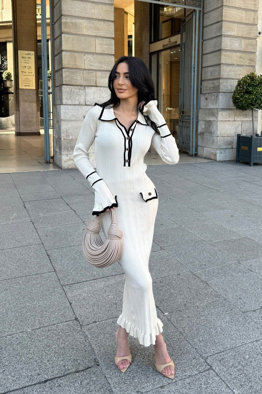 Knit Bodycon Elegant Maxi Dress image 2