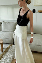 Vintage Satin High-Waist Maxi Skirt image 4