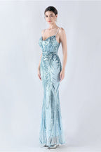 Boned Sequin Embroidered Formal Dress image 2