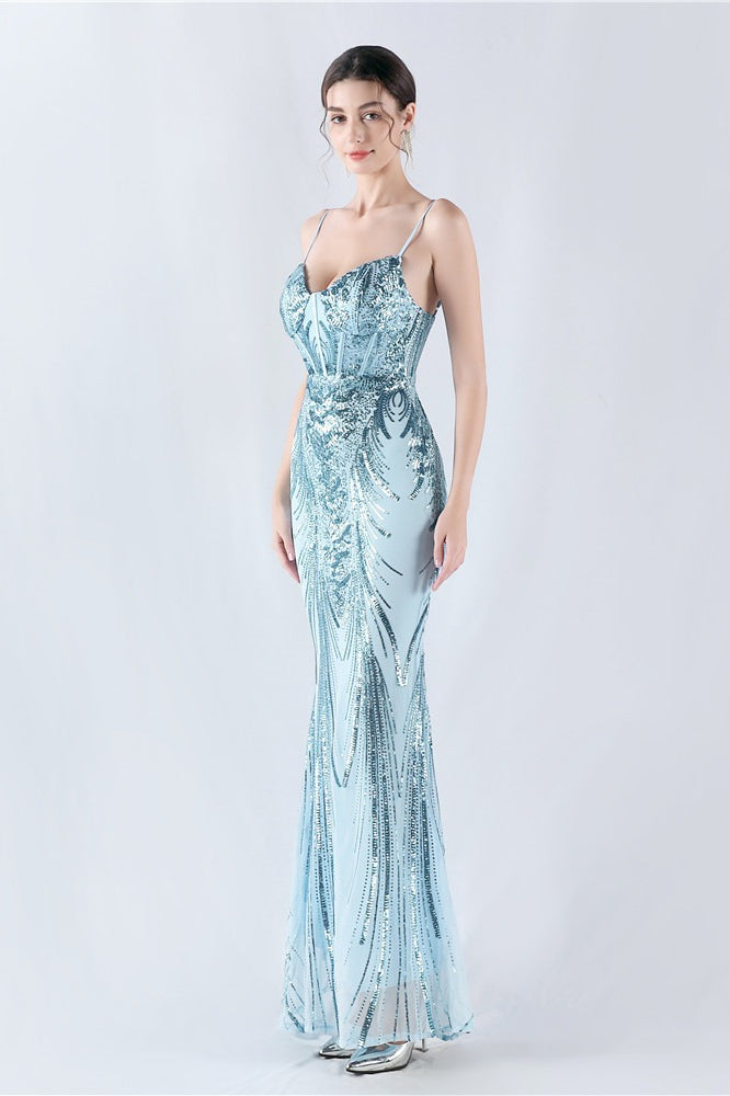 Boned Sequin Embroidered Formal Dress image 2