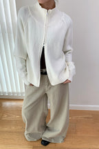 Soft Knit Zipper Cardigan image 7