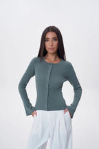 Flare Sleeve Button Cardigan image 4