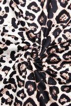 Elegant Leopard Mock Neck Bodycon Maxi Dress image 5