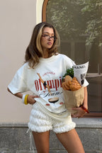 Cotton Fashion Trendy Loose Creative Print T-shirt image 2