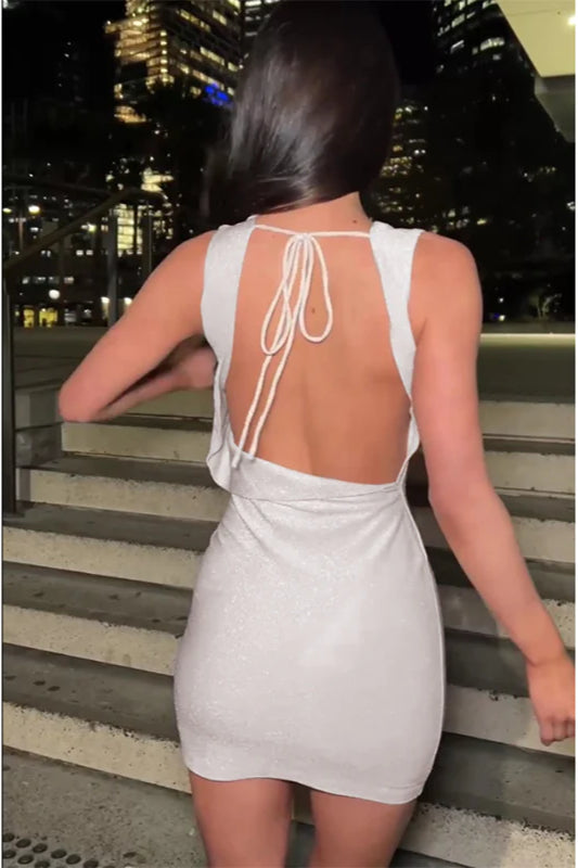 Sparkling Backless Slim Fit Party Dress image 6