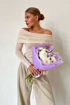 Slim Fit Off-Shoulder Knit Top image 9