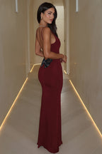Sexy Solid Sequin Butterfly Open Back Maxi Dress image 7