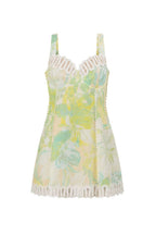 Linen Lace Trim Floral Mini Boho Dress image 5