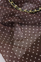 Polka Dot Metal Chain Sheer Halter Top image 5