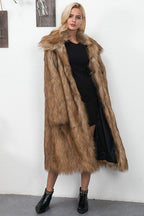 Faux Fur Longline Plus Size Coat image 2