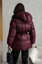 Adjustable Drawstring Hooded Puffer Jacket image 12