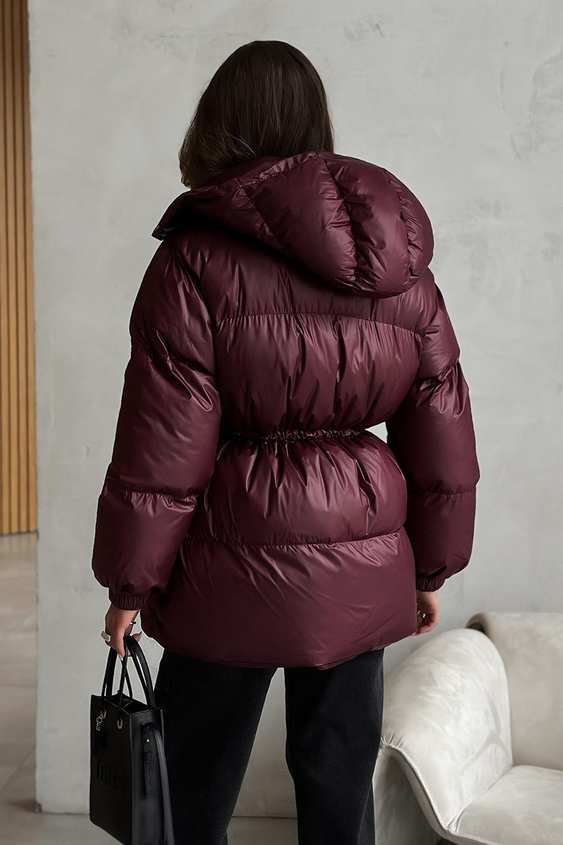 Adjustable Drawstring Hooded Puffer Jacket image 12