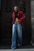 Washed Low Waist Straight Leg Jeans image 6