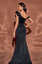 Flutter Sleeve Little Black Formal Dress image 2