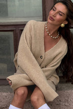 Tweed Solid Cardigan Skirt Set Chic Two Piece Set image 4