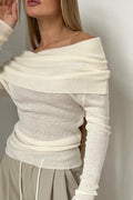 Slim Fit Off-Shoulder Knit Top image 25