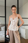 Elegant Lace Sexy Ruffle Wais Cami Top image 1