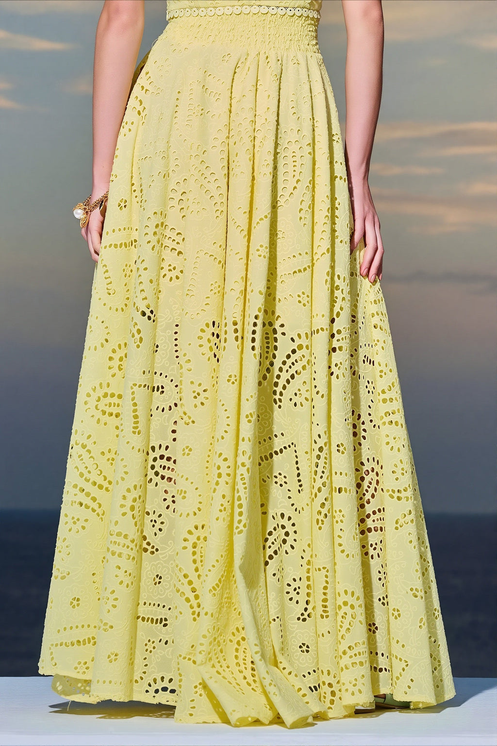 Hollow Out Pocket Vacation Maxi Skirt Set image 6