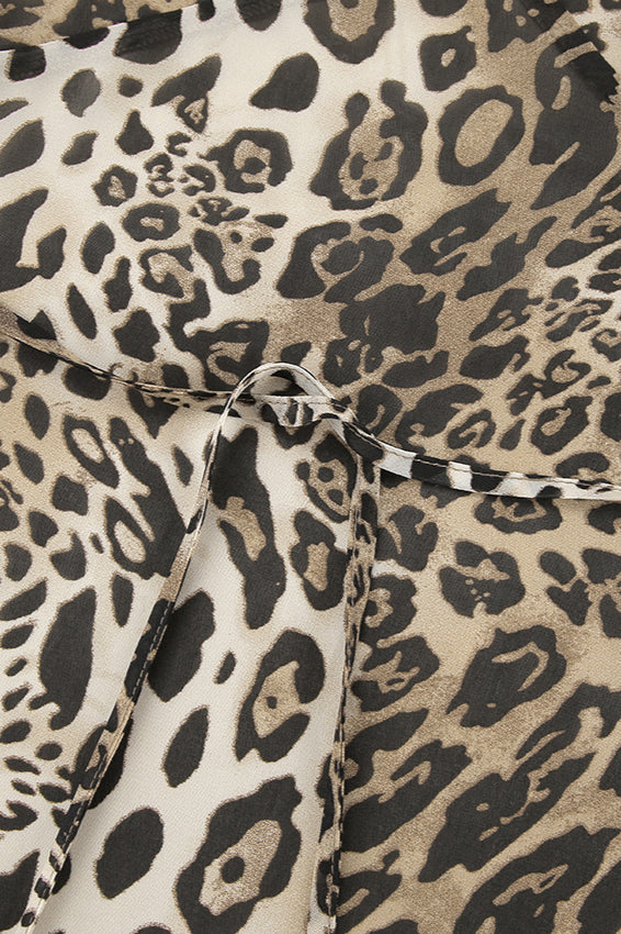 Stylish Leopard Print Fitted Slip Mini Dress image 5