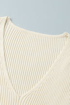 V-Neck Long Sleeve Knit Sweater Dress image 12
