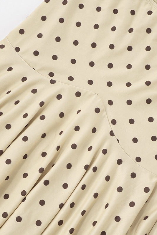 Polka Dot Ruched Maxi Two Pieces Set image 5