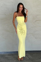 Rhinestone Strapless Bodycon Maxi Dress image 4