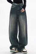 Retro Stylish High Waist Wide Leg Jeans image 1