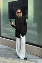 Minimalist V-neck Blazer Jacket image 2