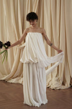 Minimalist Loose Elegant Flowy Reception Dress image 4