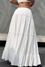 Ballet Gentle White Low Waist A Line Maxi Skirt image 2