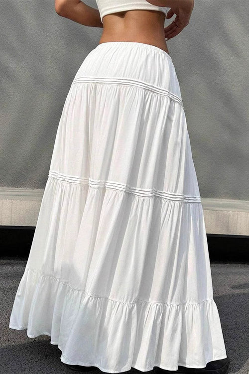 Ballet Gentle White Low Waist A Line Maxi Skirt image 2