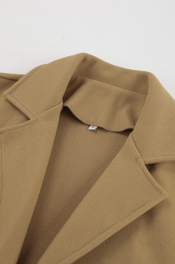 Loose Wool Lapel Coat image 9