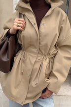 Barnfit Midi Drawstring Trench Coat image 3