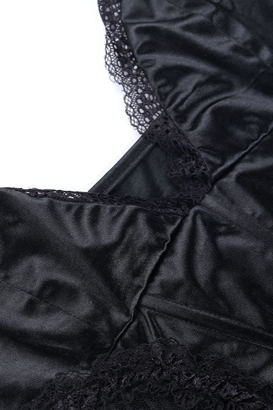 Lace V-Neck Halter Waist-Cinching Cutout Mini Party Dress image 6