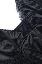 Lace V-Neck Halter Waist-Cinching Cutout Mini Party Dress image 6