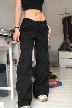 Casual Vintage Cargo Loose Straight Jeans image 5