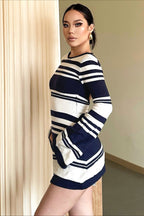 Tie Back Flare Sleeve Sweater Dress image 6