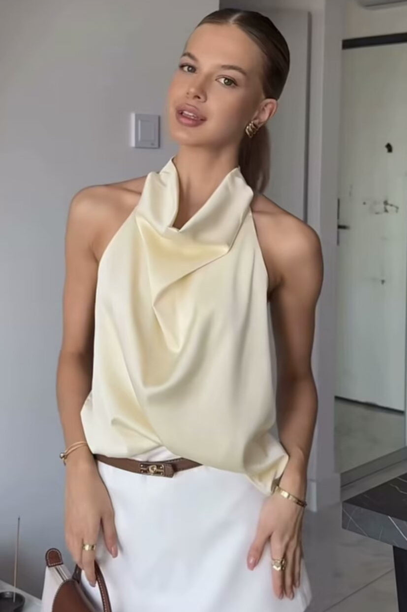 Satin Halter Top with Elegant Design image 3