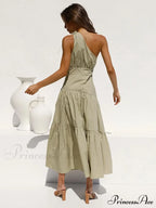 Feathers Strapless Sleeveless Split Hem Evening Maxi Dress image 2