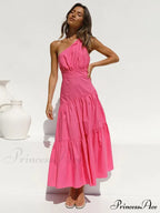 Feathers Strapless Sleeveless Split Hem Evening Maxi Dress image 3