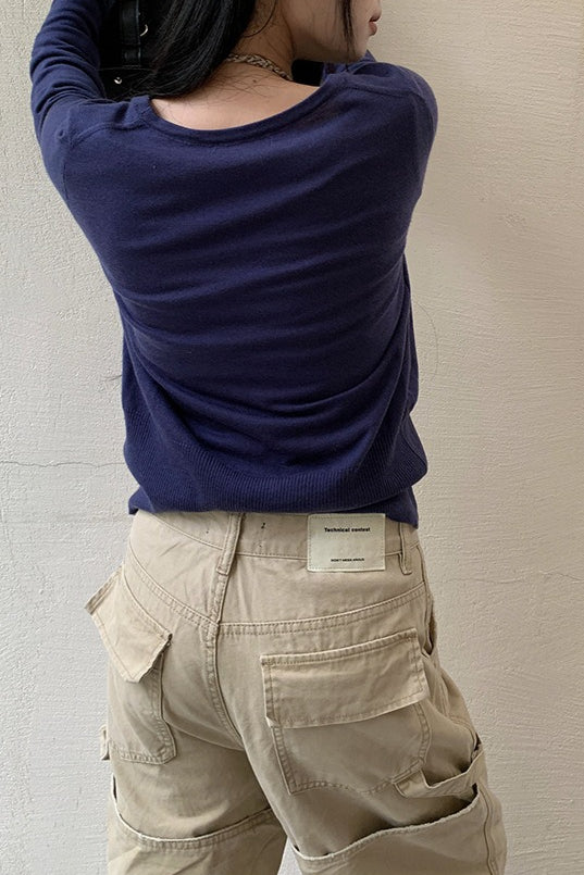 Deconstructed Paneled Cargo Straight Leg Jeans image 6