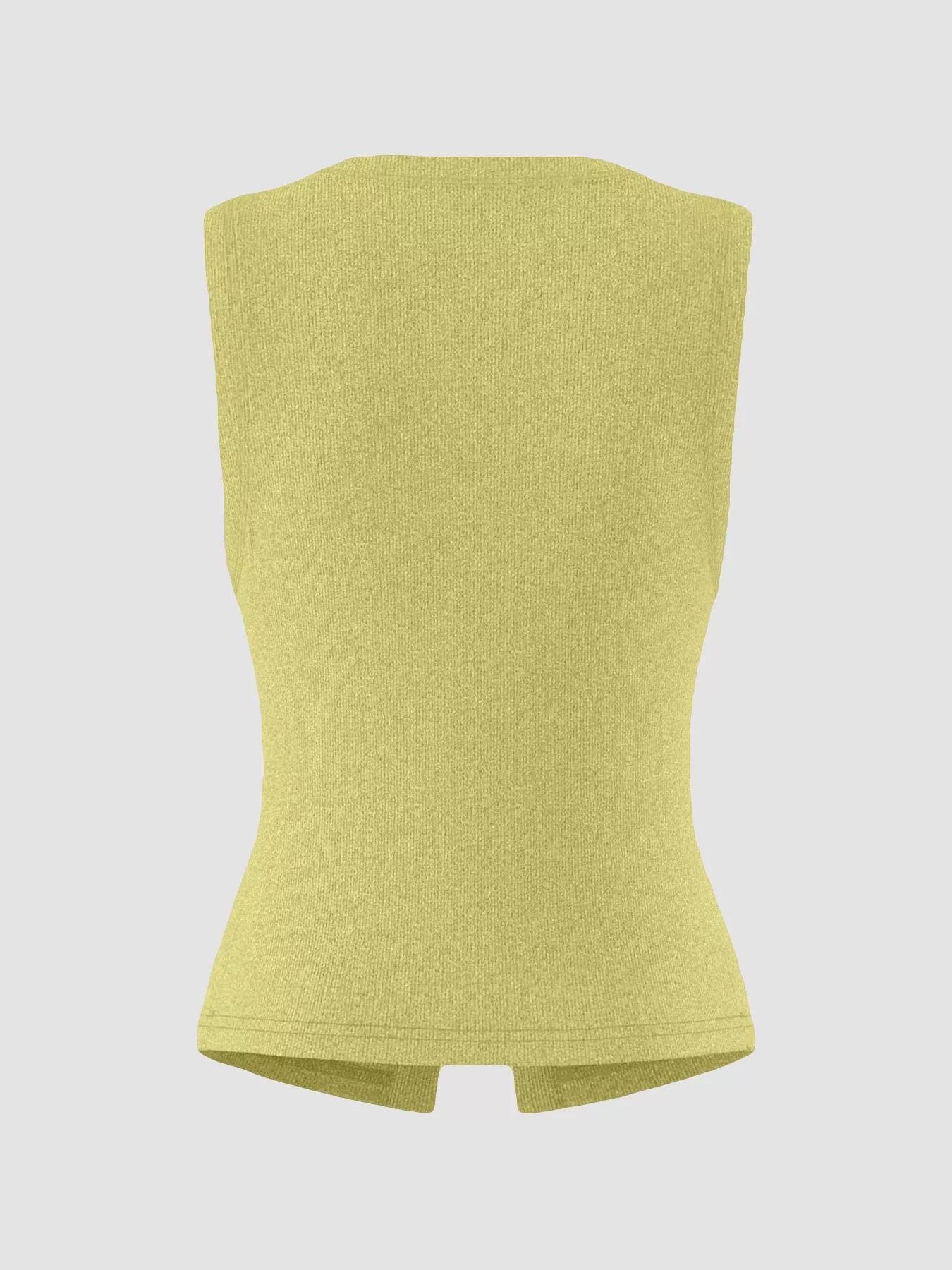 Elara Button Tank detail view styled for Avrienne