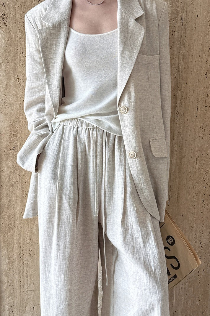 Casual Tencel Linen Suit Blazer image 1