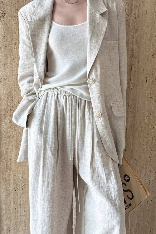 Casual Tencel Linen Suit Blazer image 1