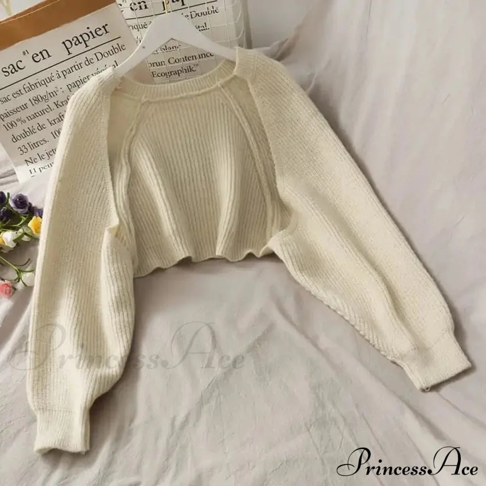Female Solid Casual Chic Short Knitted Cardigans image 1