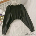 Female Solid Casual Chic Short Knitted Cardigans image 2