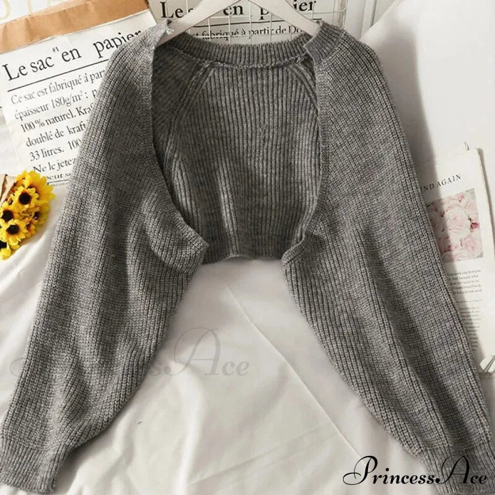 Female Solid Casual Chic Short Knitted Cardigans image 7