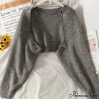 Female Solid Casual Chic Short Knitted Cardigans image 7