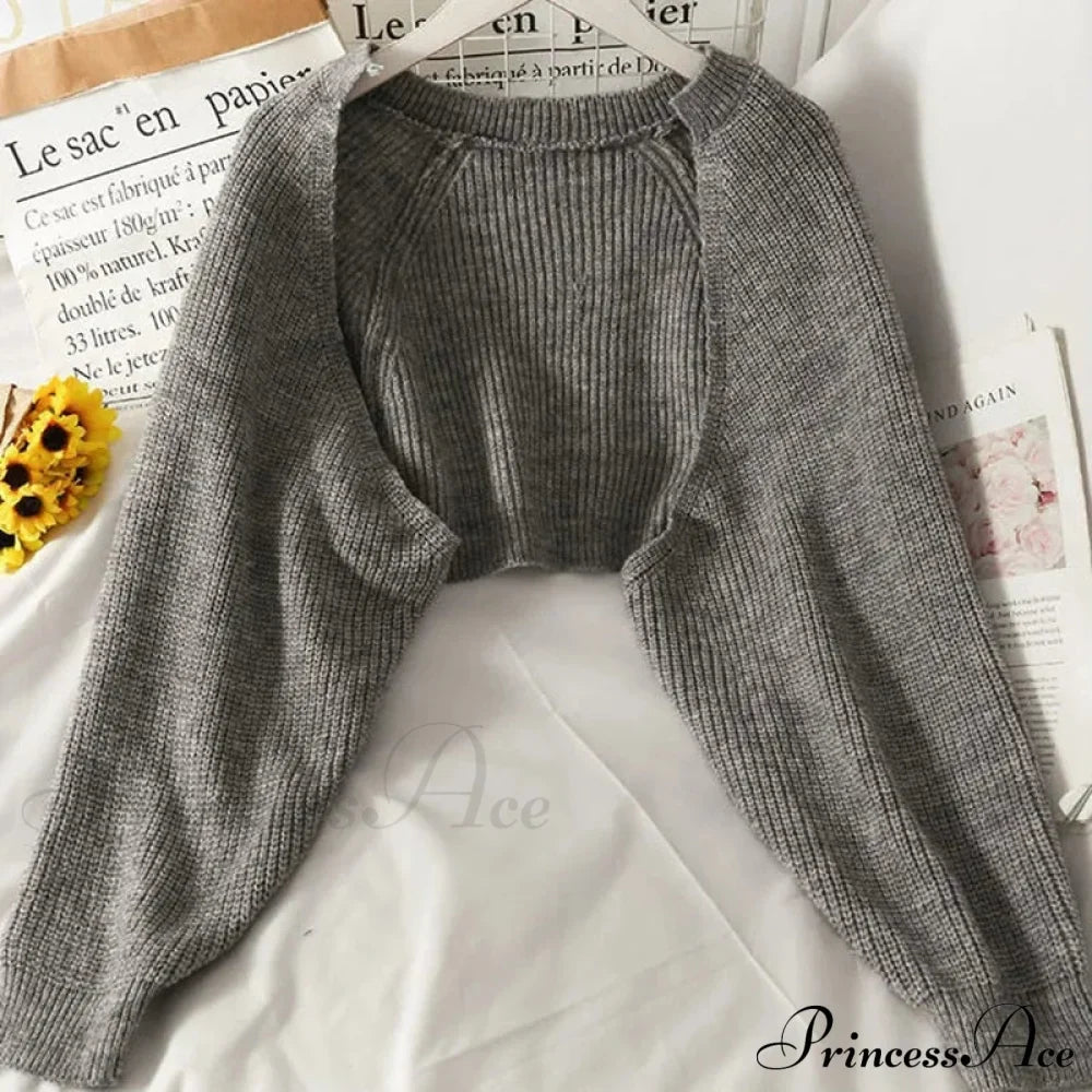 Female Solid Casual Chic Short Knitted Cardigans image 10